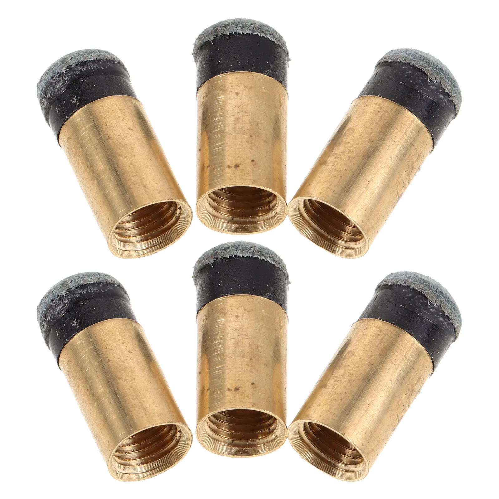 

6Pcs Pool Cue Tip Replacement Slip on 10Mm Copper Ferrule Billiard Cue Stick Repair Head No Glue Tool Needed Snooker Pool