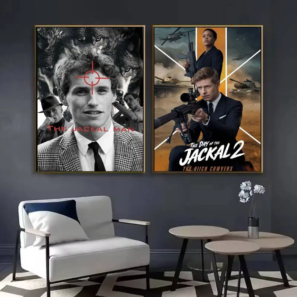 ملصق فيلم يوم جي جاكال 	   لوحة فنية جدارية عالية الجودة للمنزل والمكتب وغرفة النوم وغرفة المعيشة وبار المدخل هدية مثالية
