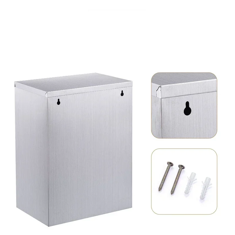 cross-borderHot salesHousehold Wall-mounted Multi-functional Stainless Steel Trash Can Kitchen Concealed Hanging Trash Can