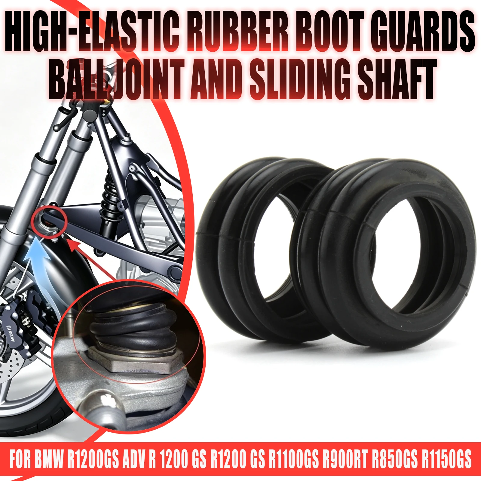 For BMW R1200GS R1150 R1100 R850GS Motorcycle Ball Joint Telelever Rubber Boot Dust Guard Cover Repair Kit