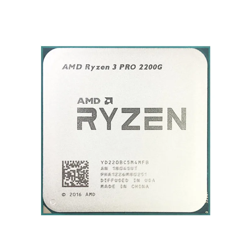 Processador AMD Ryzen 3 PRO 2200G Usado, 3.5 GHz, Quad-Core, Quad-Thread, CPU YD220BC5M4MFB, Soquete AM4