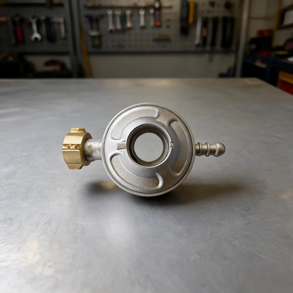 Robust Metal Camping Gas Regulator 37 mbar Output Pressure for Reliable Outdoor Cooking and Heating Applications