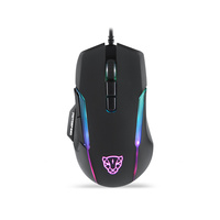 MOTOSPEED V90 Wired Gaming Mouse 500-5000DPI RGB Backlight PMW3325 9-Keys Gamer Mice for Desktop Computer