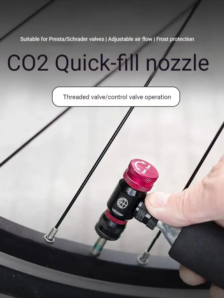 AliExpress OFFBONDAGE Mini Bicycle CO2 Pump Portable Tire Inflator Schrader Presta FV Adapter MTB Road Bike Aluminum Alloy Automatic Pump