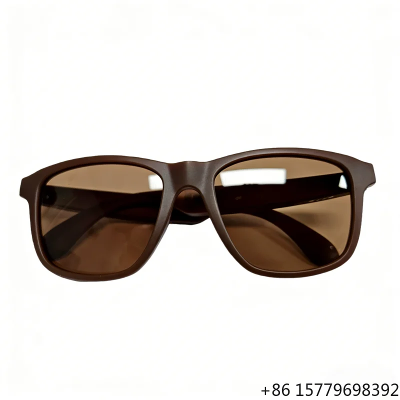 

TWS Bluetooth Wireless Music Playback Touch Control Smart Sunglasses Brown Fashion 80+80 MAH