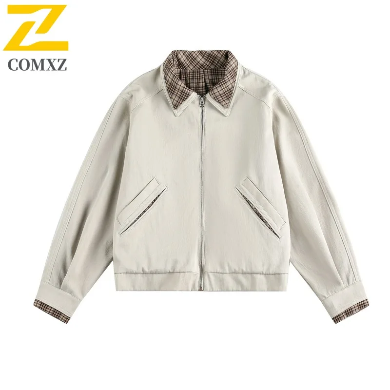 

COMXZ Мужская легкая ветровка Chaqueta для отдыха, новая корейская ветровка для работы и поездок на работу, куртка для путешествий, острые куртки в простом стиле