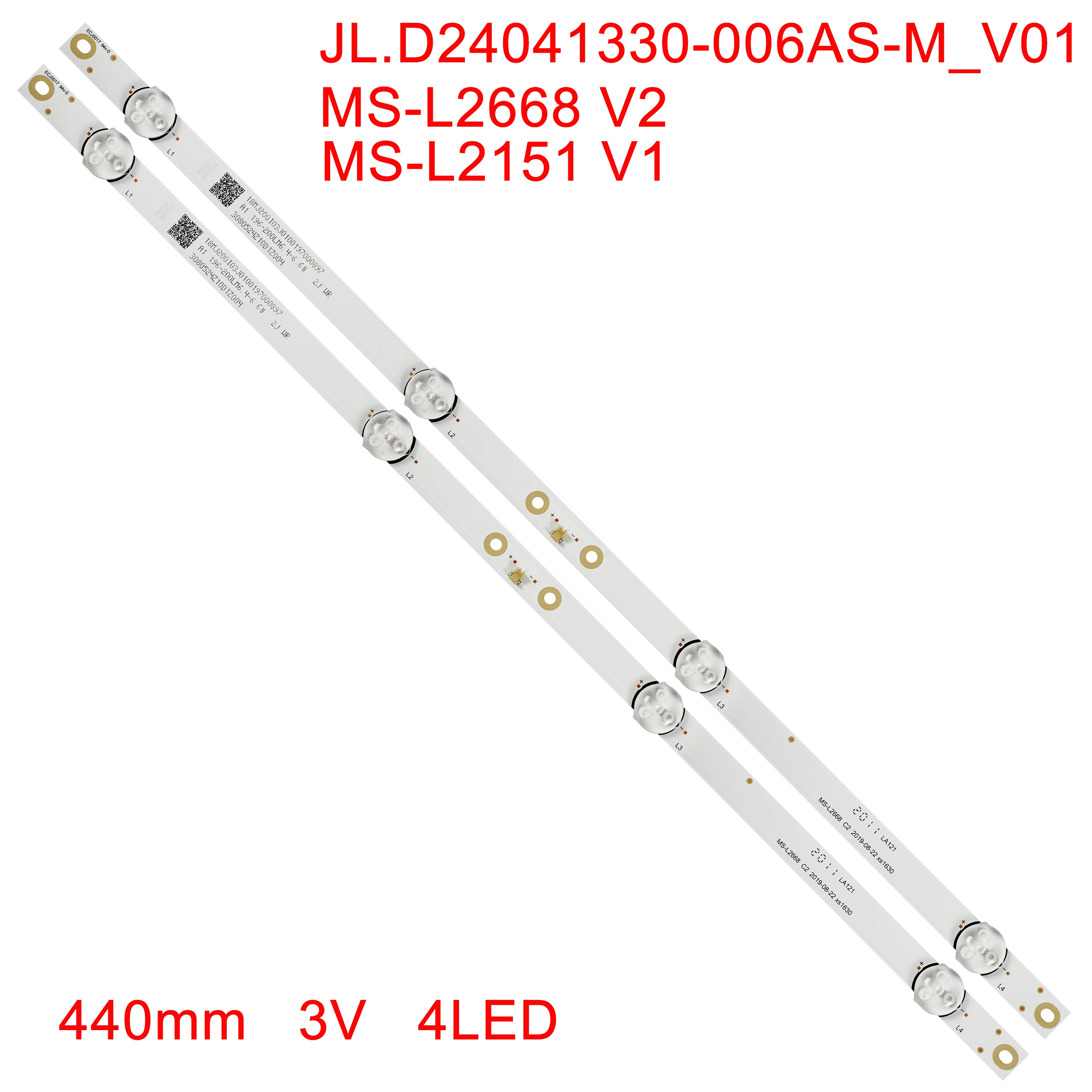 

LED Backlight strip 4 Lamp for 24s50t2 24HL4300HA MS-L2668 V2 MS-L2151 V1 CX236DLEDM JL.D24041330-006AS-M_V01 3080524Z10DTZ004