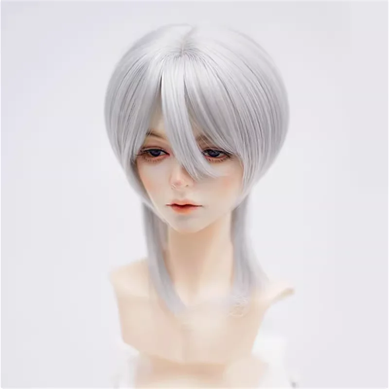 Bjd-人形用の短いかつら,sd,msd,mdd,ゴールド,ブラック,ピンク,ブラウン,ブルー,グレー,1/3, 1/4