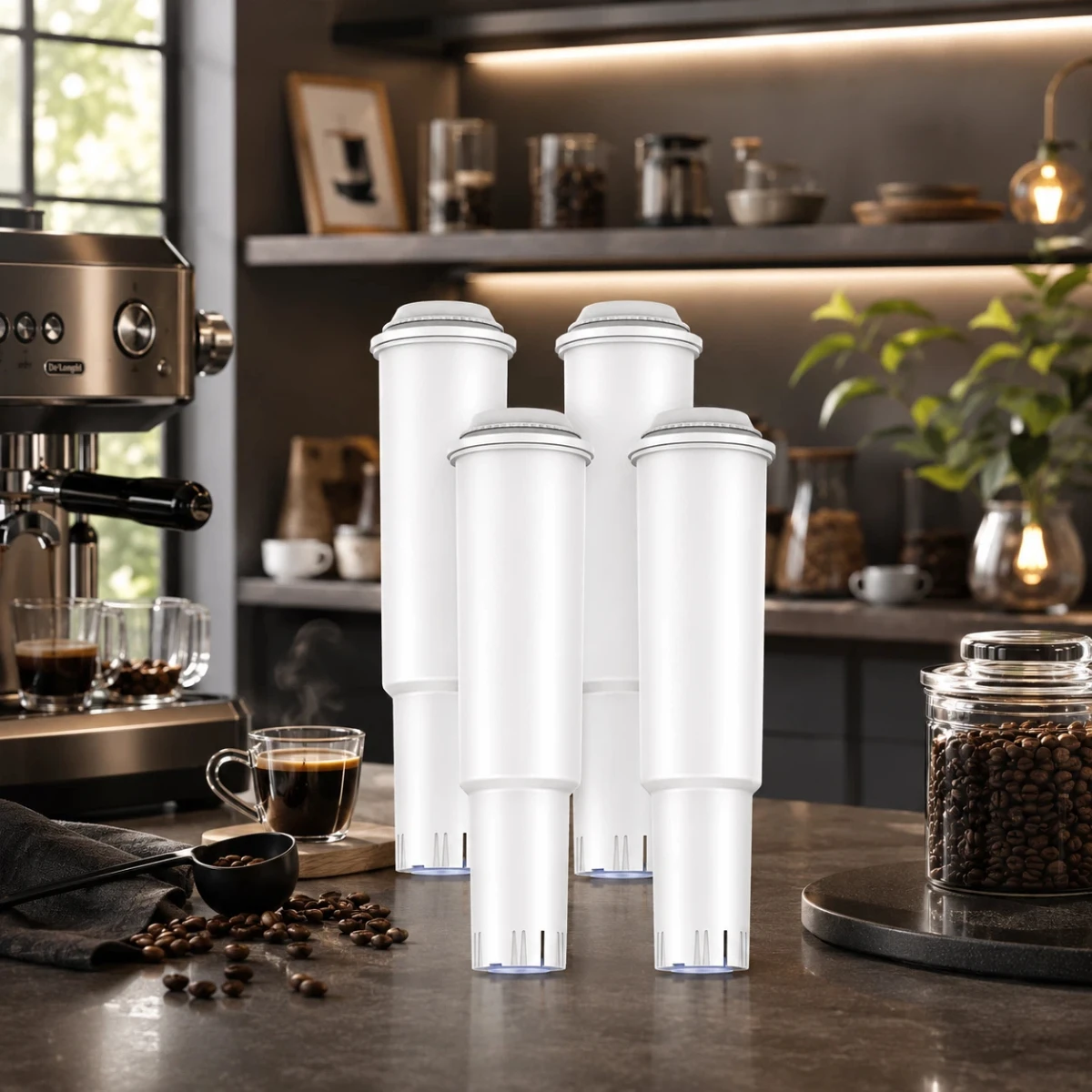 Coffee Replacement Water Filter 4 Pack Fit for Coffee Water Filter 60209, Jura F7,F8,Z5,Capresso C1000/ C3000,Jura S7/ S9