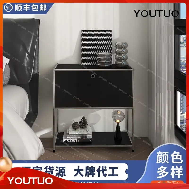 for Cabinet Display Jewelry Rack Customized Stainless Steel Assembled Household Bedroom Bedside Table SE-004