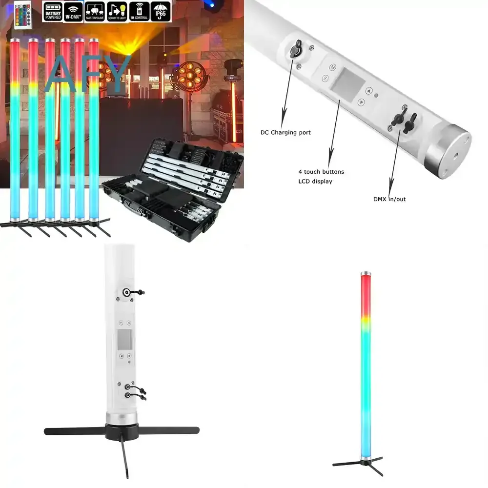 Wireless LED Battery Tube Light RGBW IP65 Pixel Tube FP1 for DJ Stage Club Event Wedding Filming Lighting DMX IR Remote