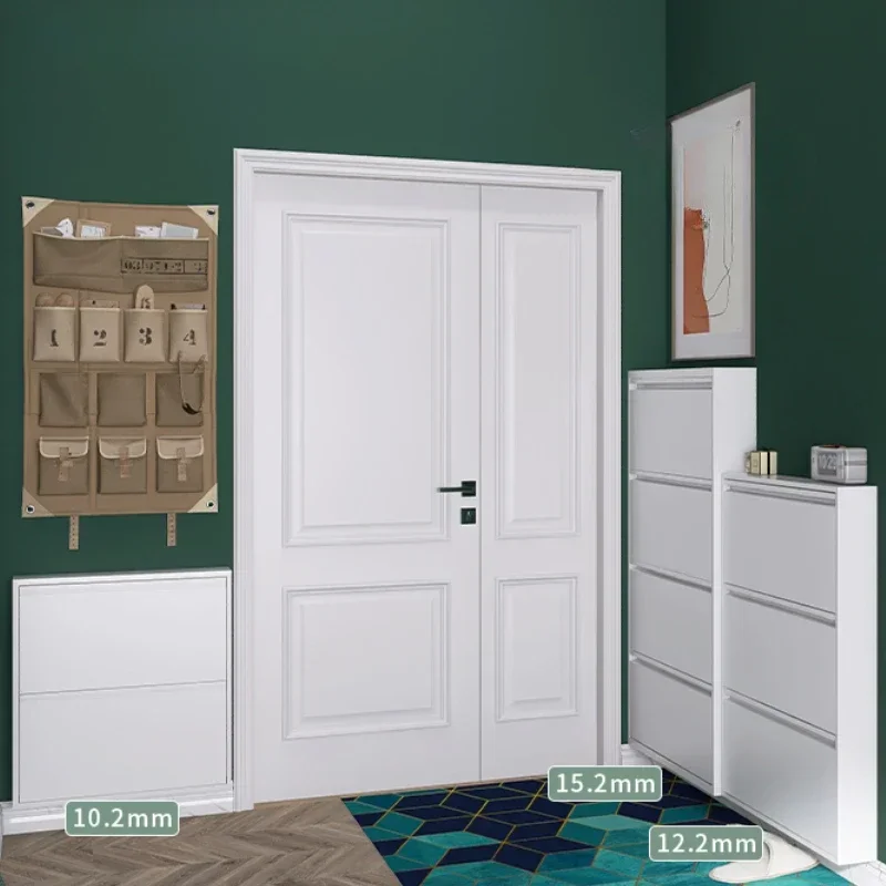 تصميم كبير خزانة خذاء بيضاء قوية جميلة فندق غرفة المعيشة رف الأحذية المنظم الفاخرة Schoenen Kast أثاث المنزل #5