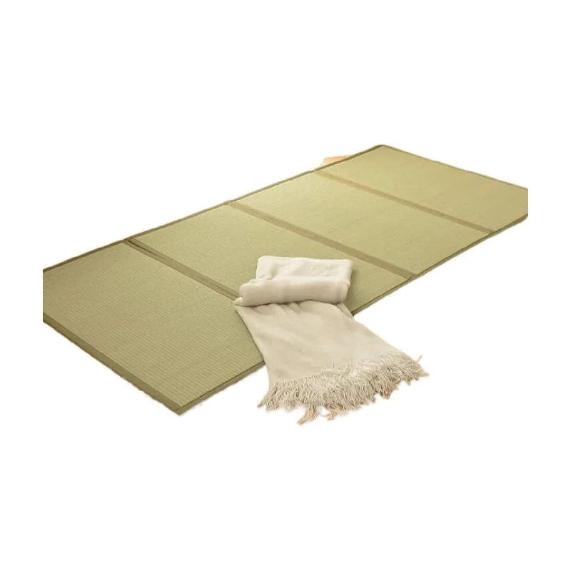 Sleeping Yoga Foldable Straw Mat Damedai 4 Fold Tatami Pad Japanese Furniture Rush Grass Mattress Futon For Your Bed Frame Floor