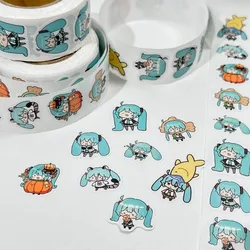 Hatsune Miku Creative Ins High-looking Hand-painted Dot Roll Stickers Office Desk Room Wall Window DIY Sealing Stickers