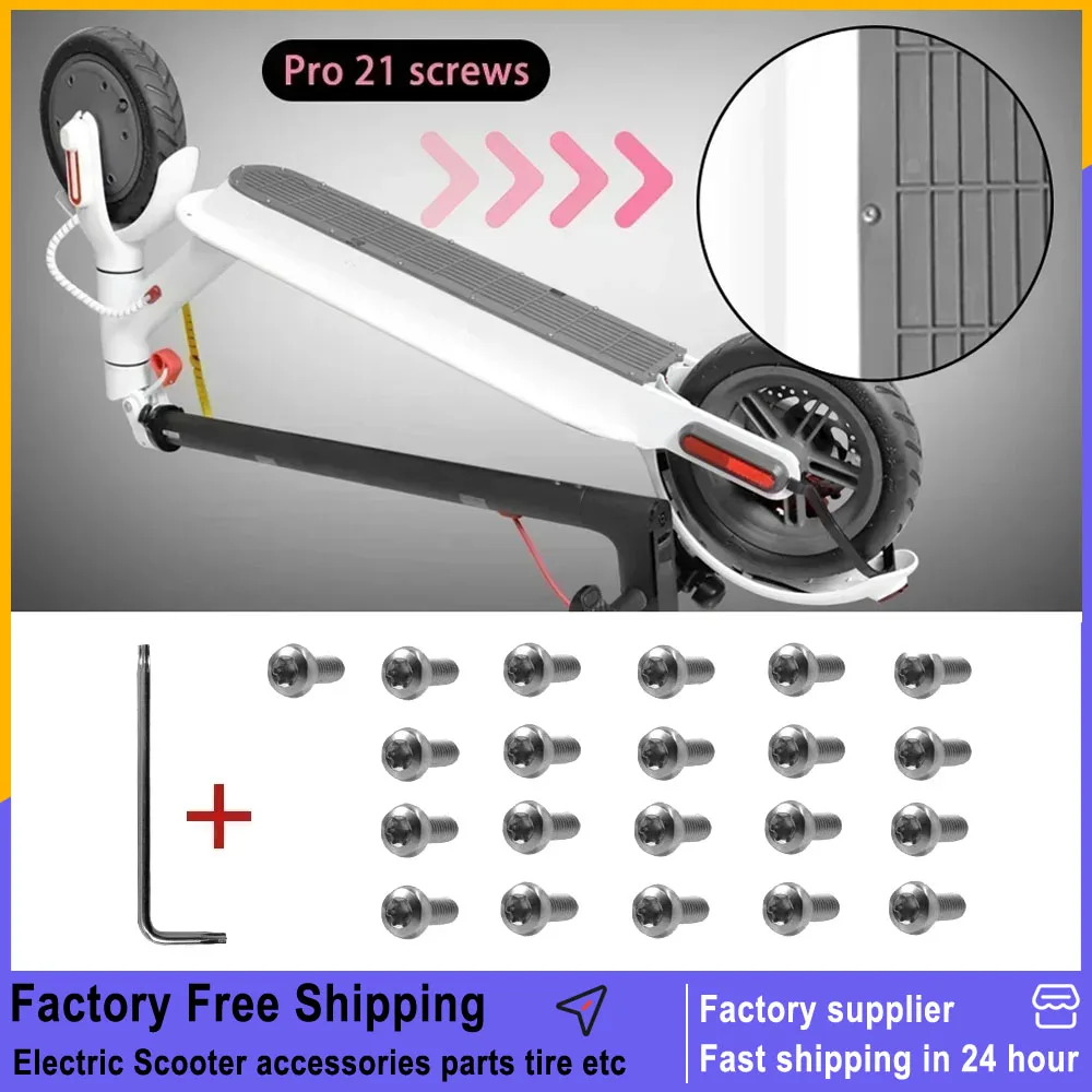 21PCS untere Batterieabdeckung Edelstahl Metallschrauben für Xiaomi Mijia M365 und Pro Elektroroller Kickscooter repariertes Teil
