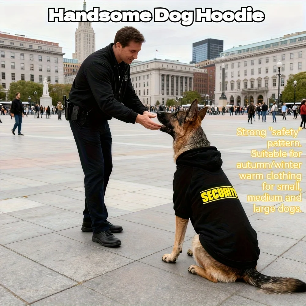 Sicherheits-Hundehoodie mit Aufdruck, warme Sportbekleidung für mittelgroße und große Hunde, Outdoor-Sicherheitskleidung für Haustiere, Hundebekleidung – Detail 2