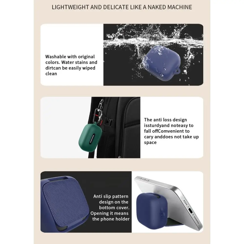 Silicone Earphone Case Dustproof Anti-fingerprint Earbuds Protective Cover Shockproof Compact for Anker Soundcore P30i