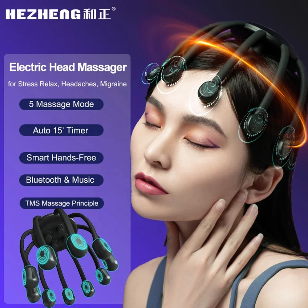 

Trending Wellness Products 2024 New Arrivals Electric Head Massager for Stress Fatigue Relax Octopus Scalp Vibration Massage