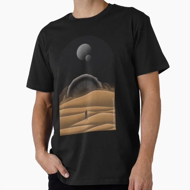 

Dune Arrakis 1103 Shai Hulud The Sandworm Vintage Sci fi Gift T shirt for man Large size Tops Retro movie Graphic Print Clothes