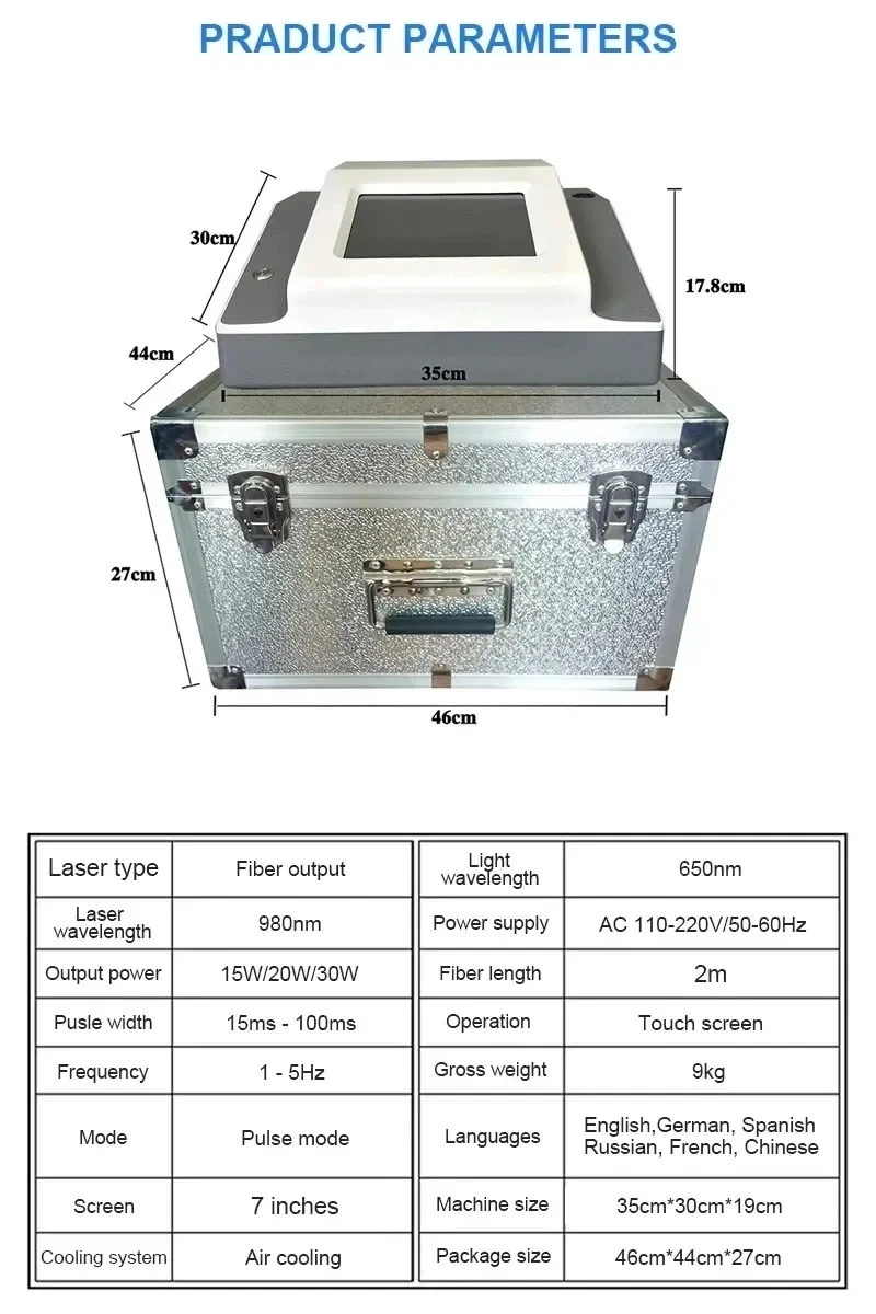 980nm ไดโอดเลเซอร์เลือด Vessel Removal เครื่อง 5in1 ลบแมงมุมหลอดเลือดดําเชื้อราเล็บฟื้นฟูผิวรักษากลาก Herpes 2025