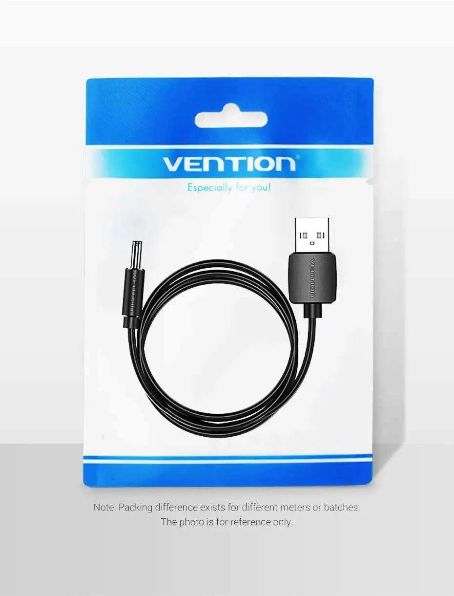 Vention USB to DC 3.5mm Power Cable 5V USB Charging Cable USB A Male to 3.5 Jack Connector Adapter for HUB USB Fan Power Cable