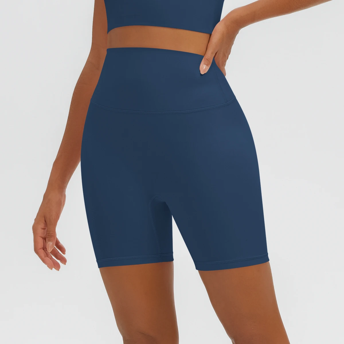 Damen Fitness Yoga Shorts Atmungsaktive Hüftformende Schnelltrocknende Sportshorts Sommer Gym Laufshorts mit Push-Up-Effekt für Frauen – Detail 19