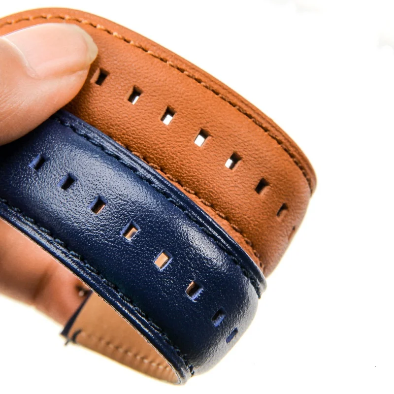 Sostituzione cinturino orologio in pelle di vitello morbida e traspirante a sgancio rapido da 22 mm 24 mm per accessori universali per cinturini impermeabili