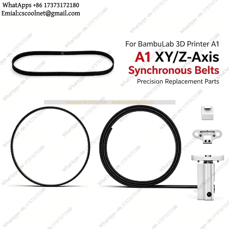 X/Y/Z Axis Synchronous Belts for A1 A1 Mini 3D Printer, Durable Timing Belt Replacement A1 Series Spare Parts Universal Version