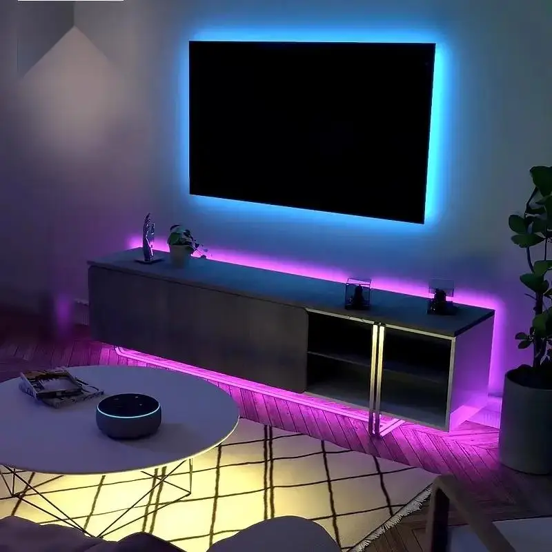 スマート-rgb-led-ストリップライト-usb-自己粘着デスクトップ装飾ライト-テレビ-コンピューター-ゲーム用-クリエイティブなお祭り装飾