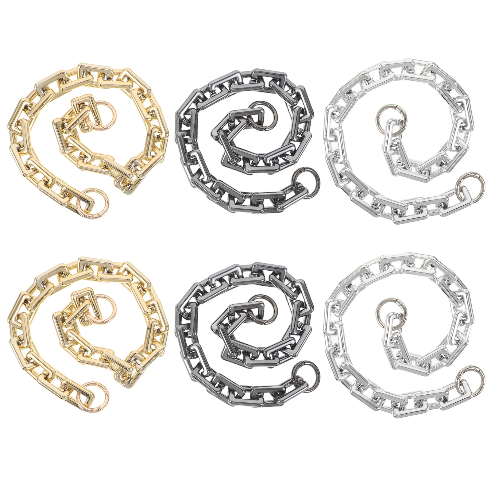 

3Pcs Acrylic Purse Chain Extender Shoulder Bag Strap Replacement Handbag Chain Women DIY Bag Extension Straps Short Purse Chains