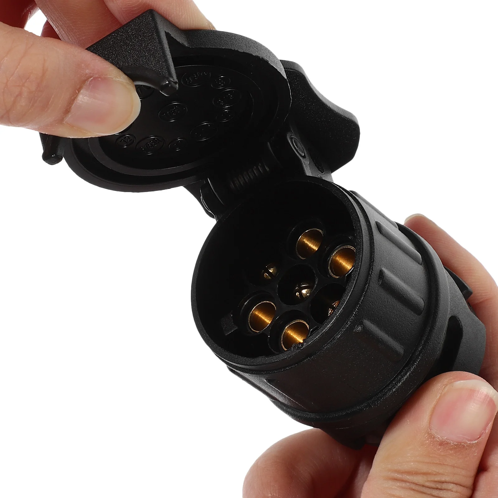 

13 Pin To 7 Pin Trailer Plug Adapter Electrical Socket Converter Truck Towing Camper Universal Compatibility Durable Copper