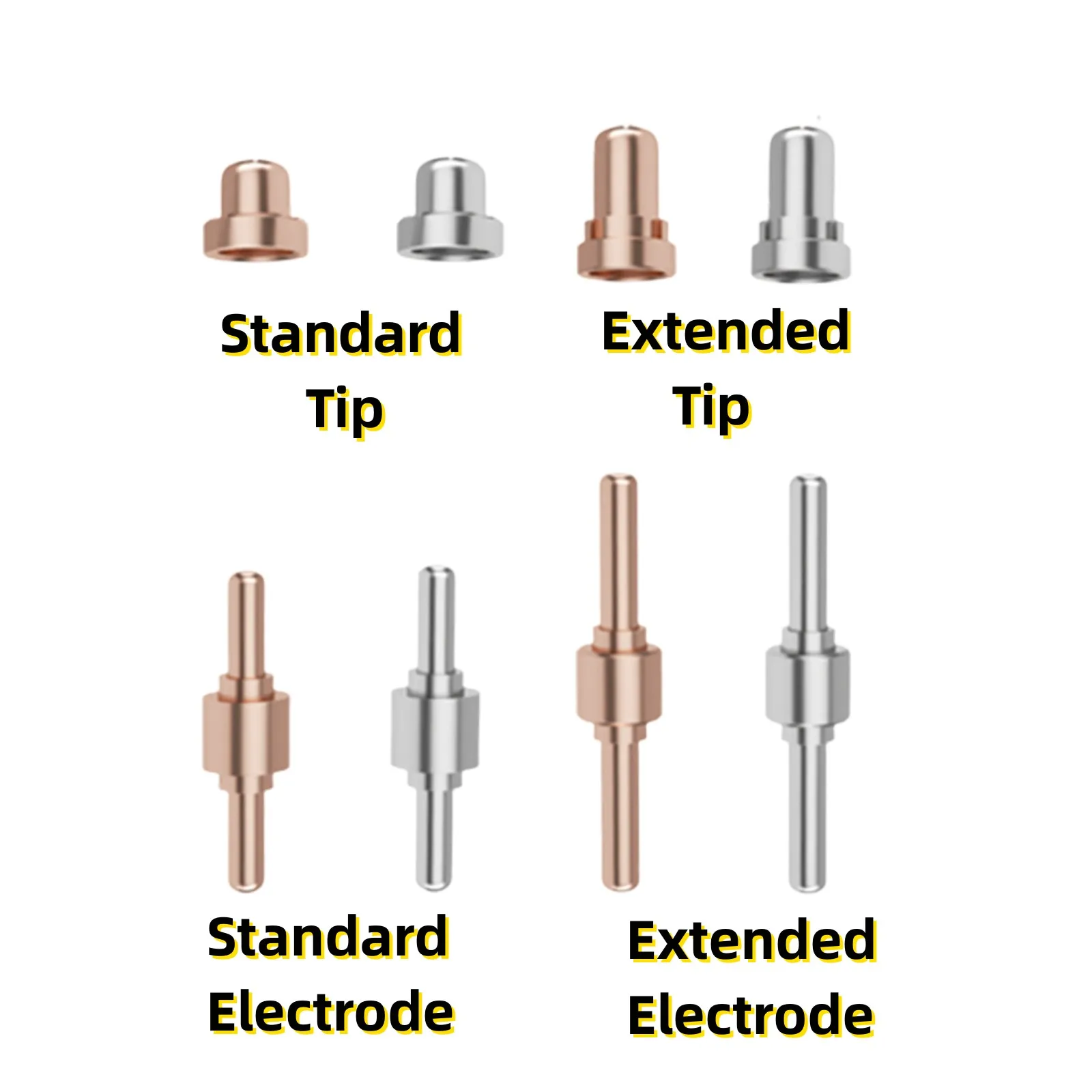 20/40/60Pcs PT31 LG40 Plasma Cutter Electrodes Tips Copper Consumables Kit For PT-31 CUT40 CUT50 HYC50D PLC50D HYC410