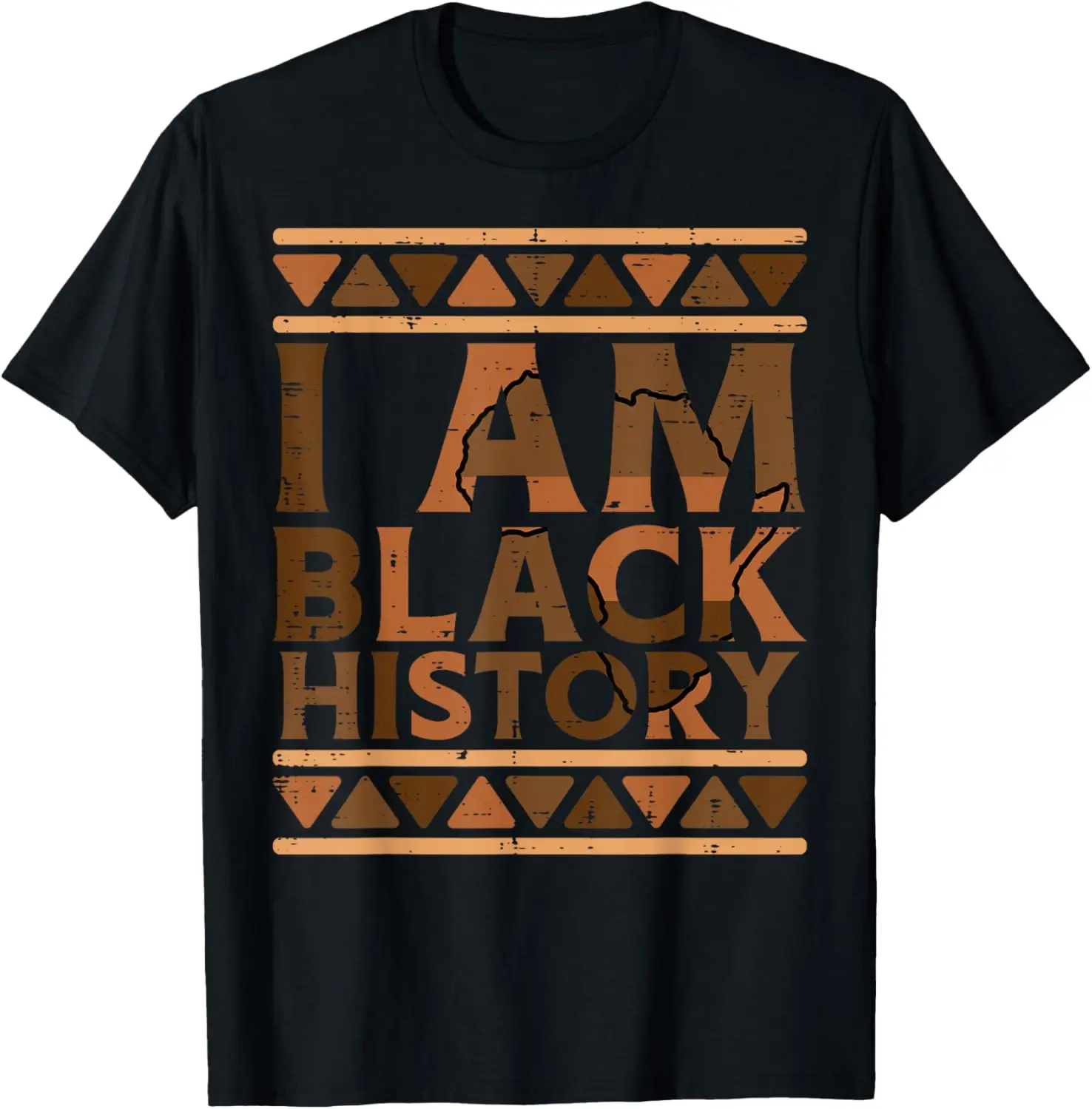 Ik ben zwarte geschiedenis Melanine Afro-Amerikaanse mannen vrouwen kinderen T-shirt