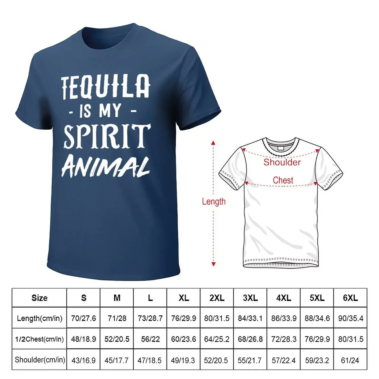 Tequila is my spirit animal T-Shirt essential t shirt boys animal print customizeds animal prinfor boys cotton t shirt men