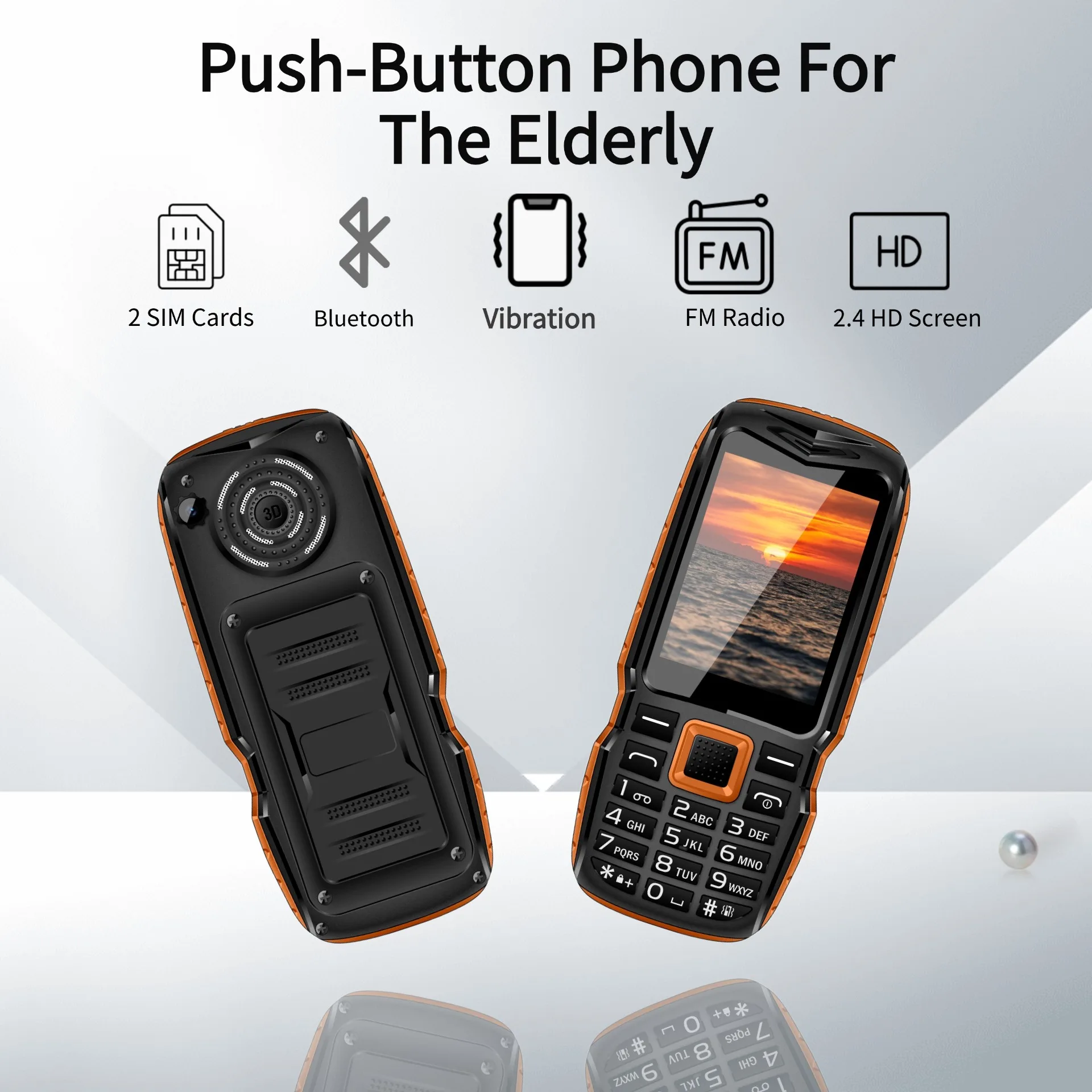 Mafam N6700 Budget Phone Large Button Senior Phone GSM 2G Loud Speaker 2.4