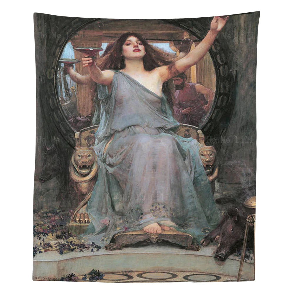 The Sacrifice Of Isaac Greek Myth Circe Offering The Cup To Odysseus Medieval Tapestry By Ho Me Lili For Livingroom Decor