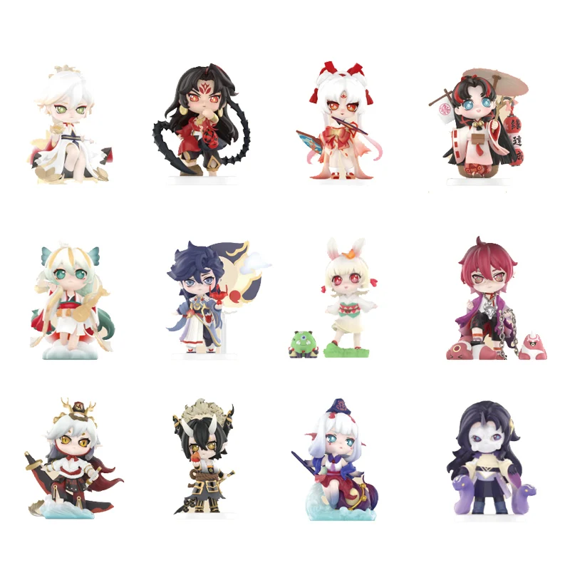 Figuras de acción de Pvc de 8,5 Cm, Kit de garaje de Onmyoji, Asolo, Shiranui, Abe No Seimei, Otakemaru, Suzuka, Gozen Game, modelo lindo, juguetes de regalo