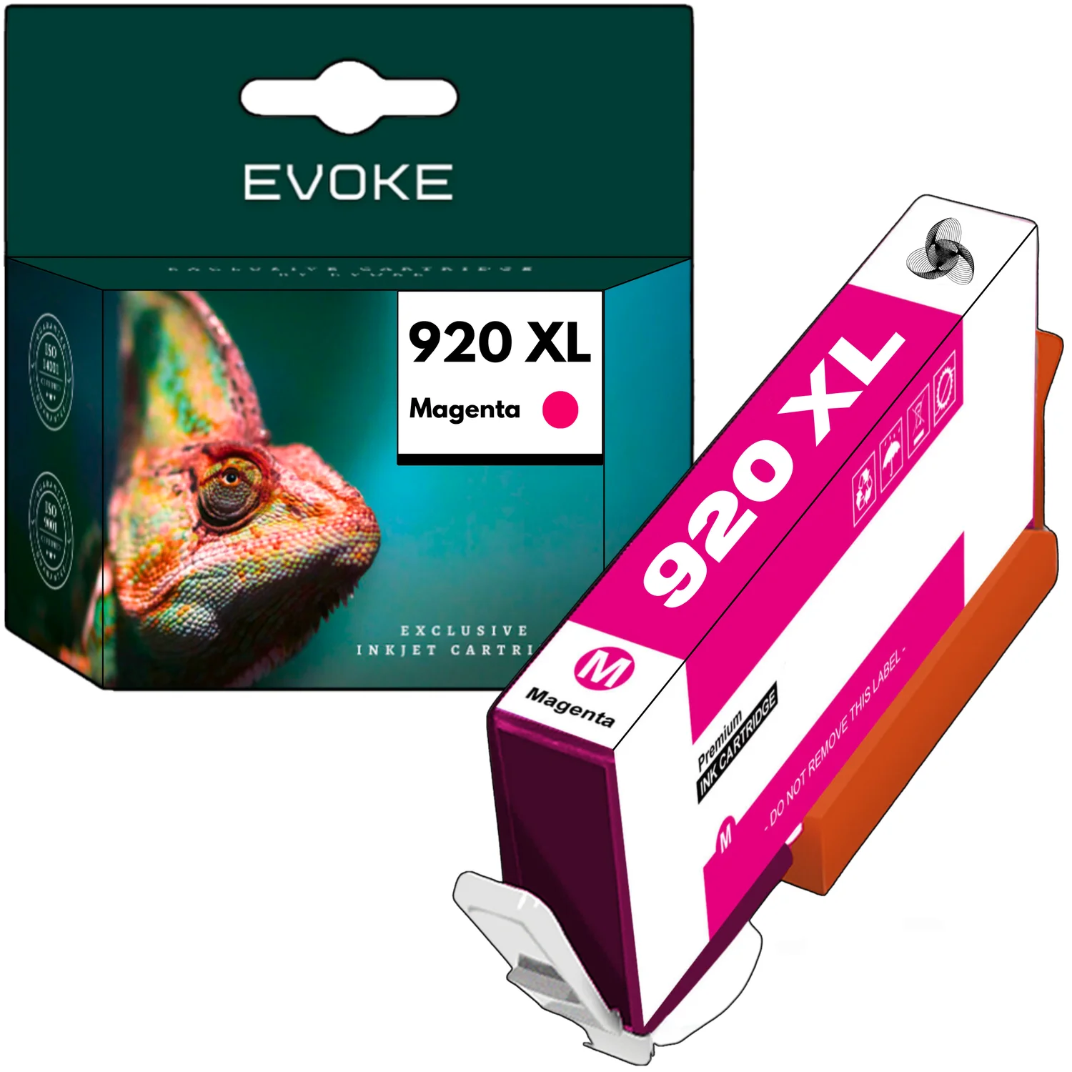 Evoke Compatibele Inkt voor Hp 920XL Hp920 Cd973Ae Magenta 15 ml 1750 Pagina's Officejet 6000 6000 Wireless 6500 6500A 6500A Plus 6500 Wireless 7000 7500A 7500A Wireless