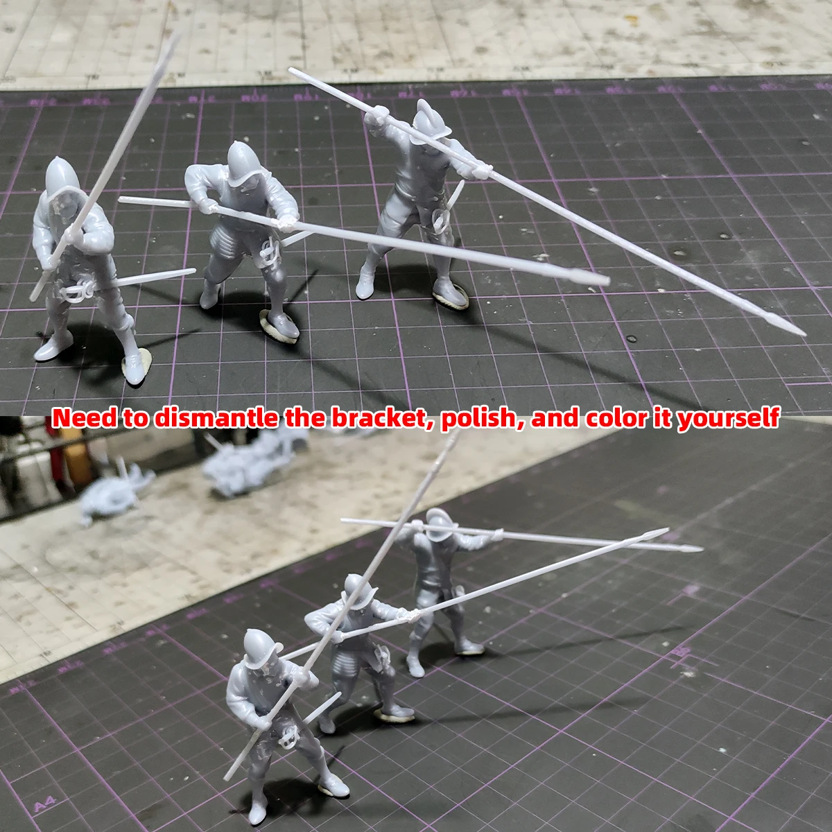 1/35 1/48 1/72 Modellbausatz 3D-Harz Miniatur-Soldatenfiguren Diorama Unbemalt 16. Jahrhundert Spanische Tercio DIY – Detail 1