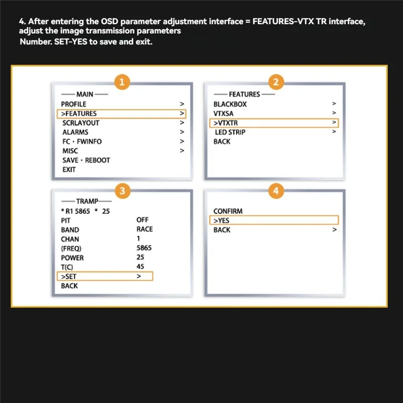 

WOTT-For Pandarc VT5804HV MAX 5.8G 1W VTX 40CH FPV видеопередатчик с настройкой параметров OSD NTSC/PAL для FPV RC дронов
