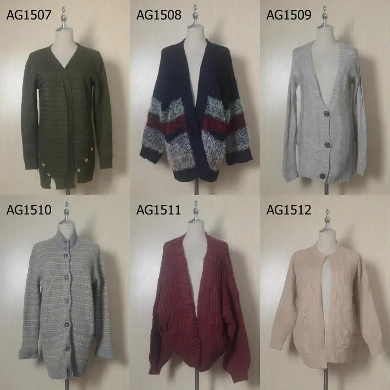 

Autumn Winter Women's Faion Sweater Coat AG25 Sweet Sle Thiened Long Sve Regular Fit Straight Tube Knitted Cardigan