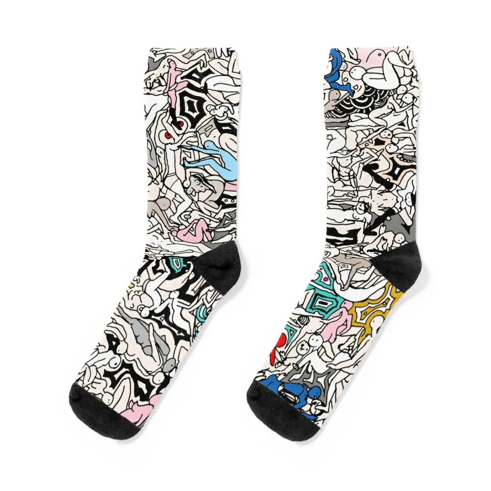 

Kamasutra LOVE Doodle Socks hip hop cotton cartoon hiking Men's Socks Women's