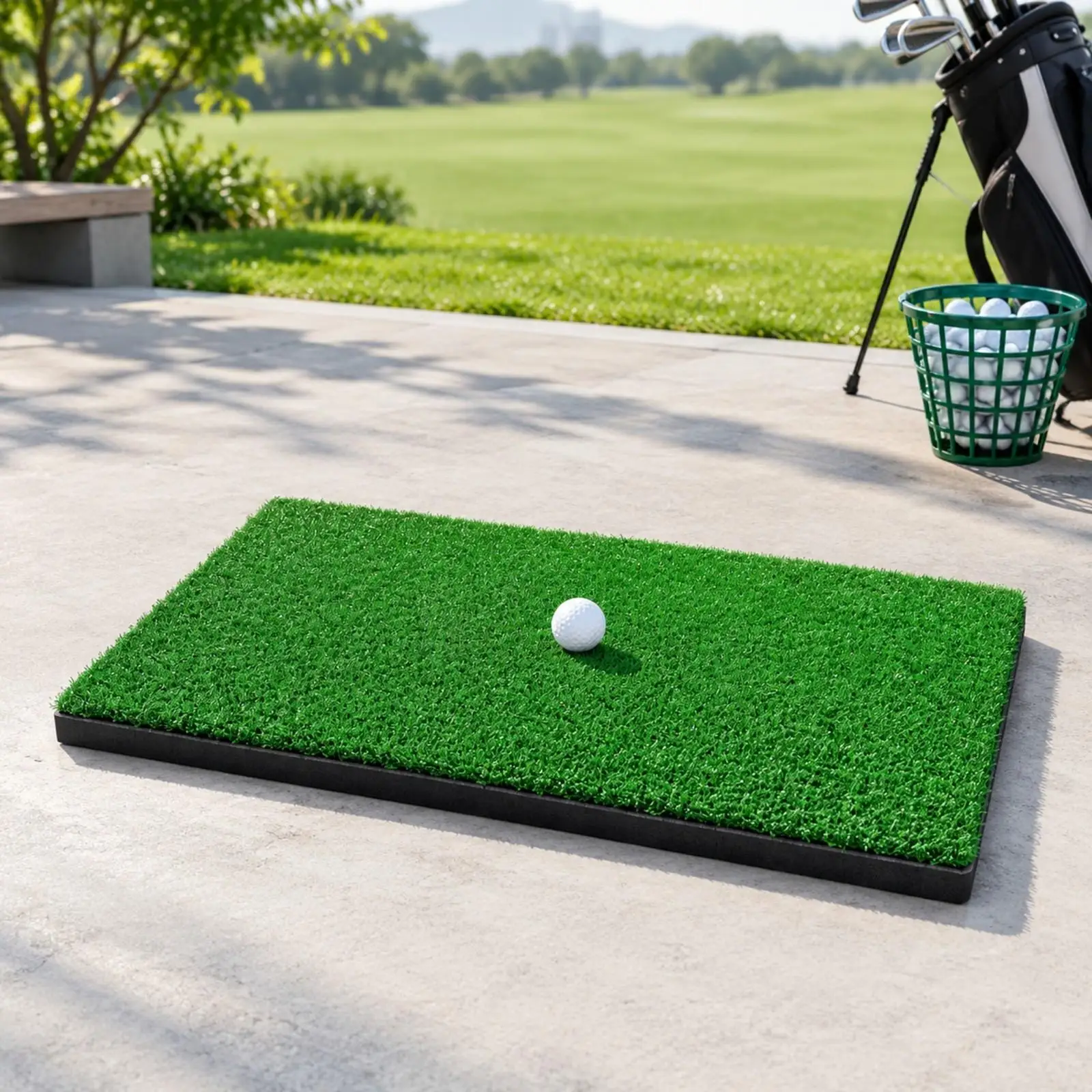 Golf Practice Mat with EVA Foam Base Indoor Outdoor Golf Hitting Mat Shock-Absorbing Cushioned for Golfers