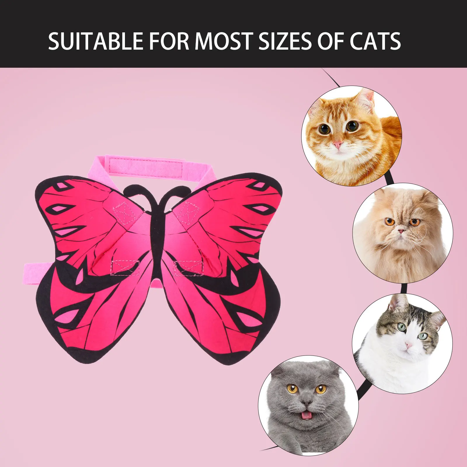 

Small Butterfly Printed Cat Clothing Cosplay Clothes Decorate Festival Apparel for Pet