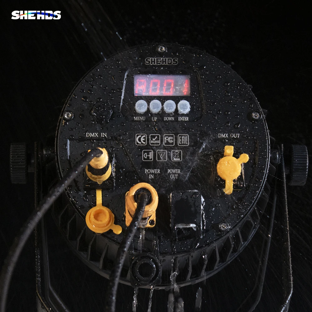 SHEHDS في الهواء الطلق IP65 مقاوم للماء 1 قطعة LED 18x18 واط RGBWA + UV 6in1 سبائك الألومنيوم الاسمية ضوء DMX512 التحكم DJ حديقة ديسكو الزفاف