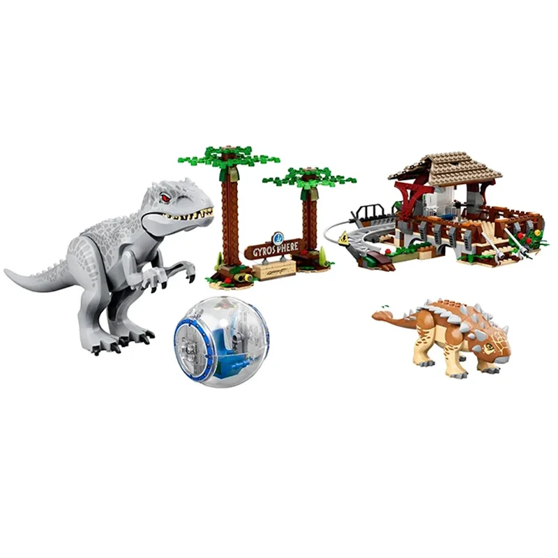 537PCS Dinosaur World Indominous Ankylosaurus Building Blocks Compatible 75941 MOC Assemble Brick DIY Toy Gift For Children Kids