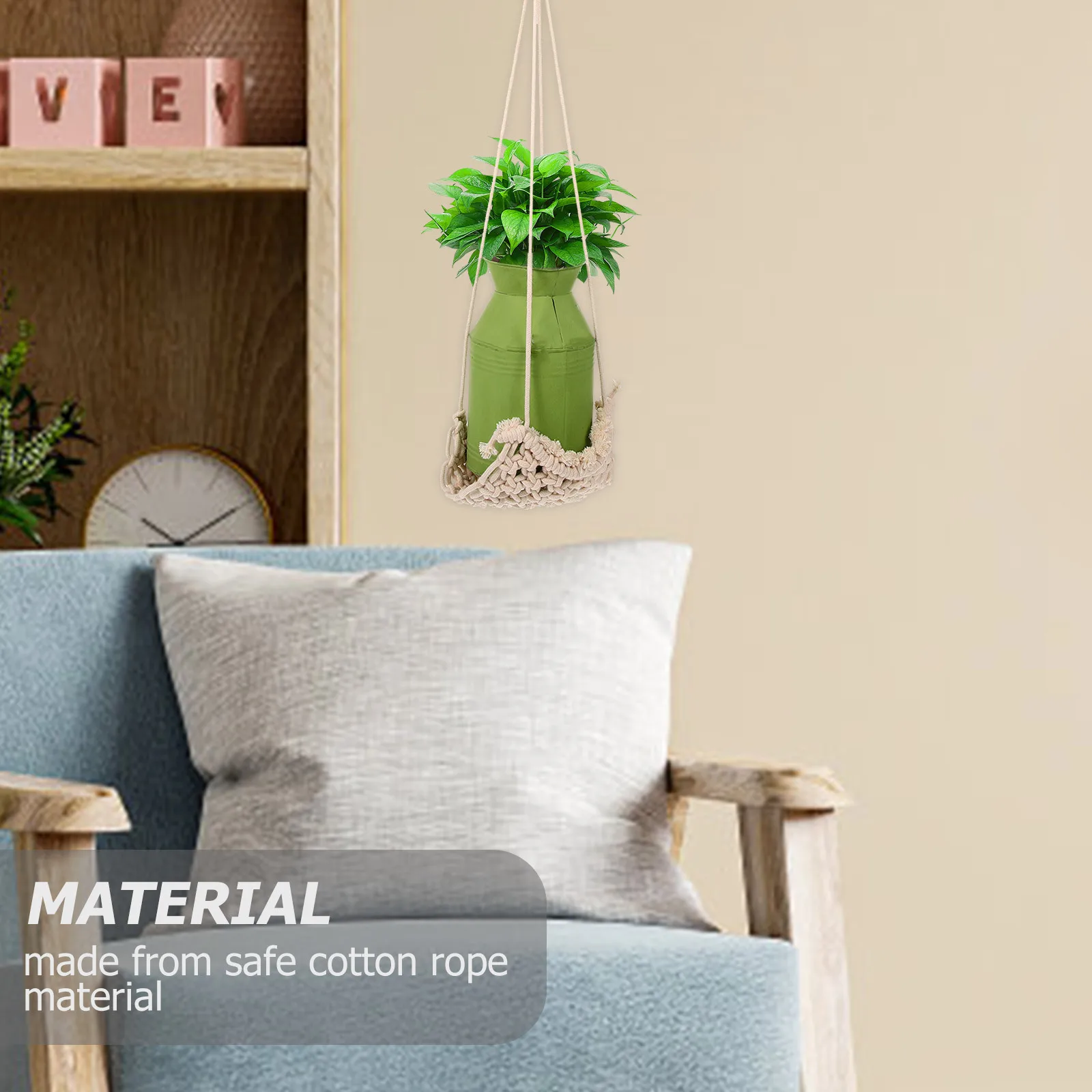 

Macrame Hanging Planter Woven Plant Hanger Net Multi Functional Flower Pot Holder for Indoor Outdoor Spaces Macrame Plant Hanger