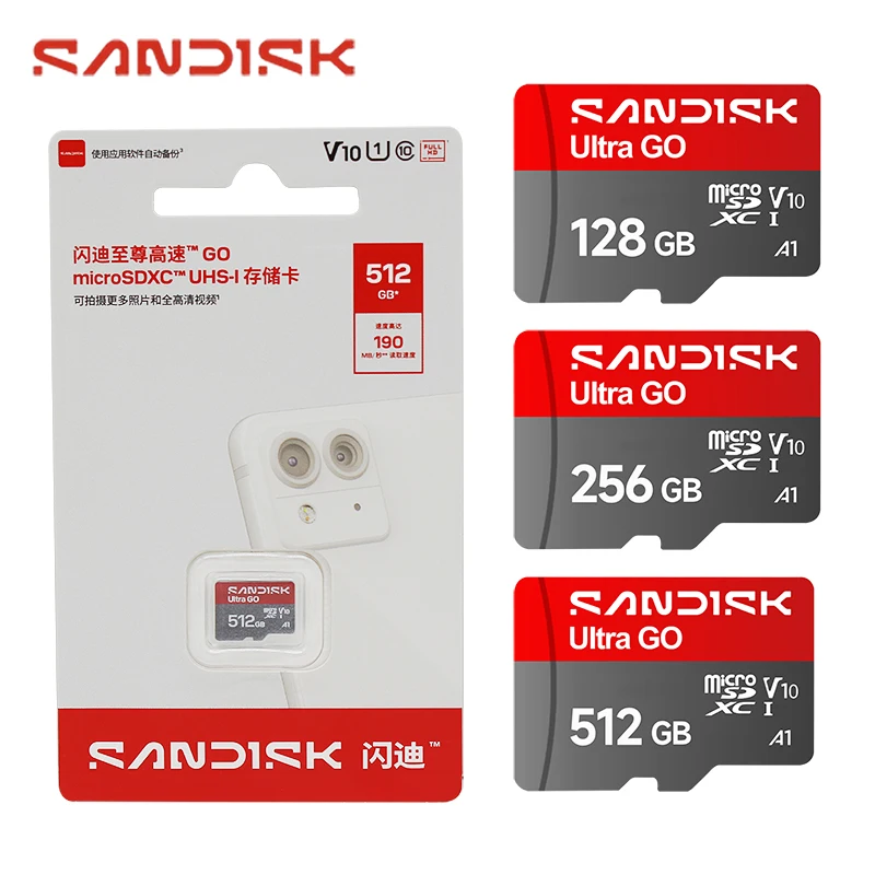 sandisk-memory-card-128gb-256gb-512gb-top-quality-a1-c1-v10-read-speed-up-to-190mb-s