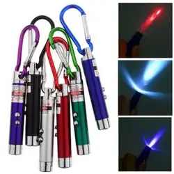 Aluminum Alloy Multi-functional 3-in-1 Led Mini Flashlight Ultraviolet Money Detector Lamp Keychain Outdoor Emergency Tools