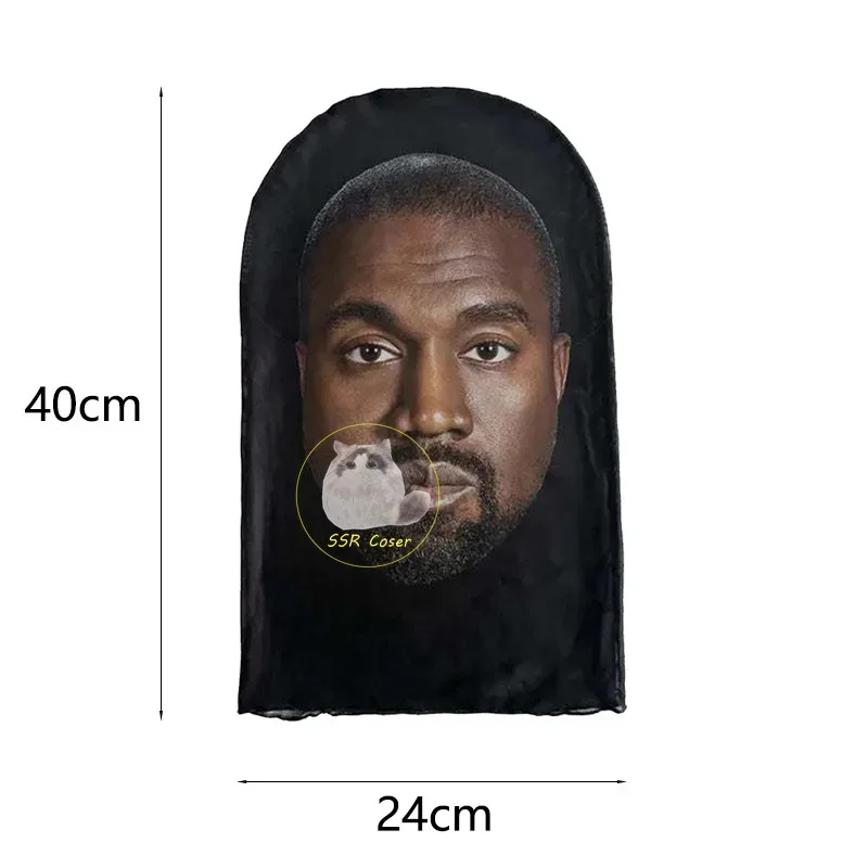 RT01 새로운 3D 인쇄 카니 예 마스크 탄성 메쉬 풀 페이스 마스크 남성 여성 코스프레 모자를 쓰고 있죠 힙합 패션 발라크라바 후드 모자 * Jk2